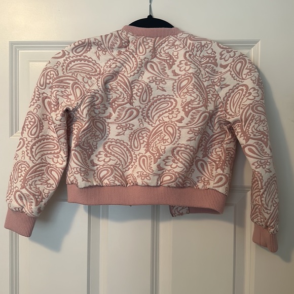 Victoria Beckham by Target Girls Brocade Zip Up Bomber Jacket Size Small - Picture 4 of 5